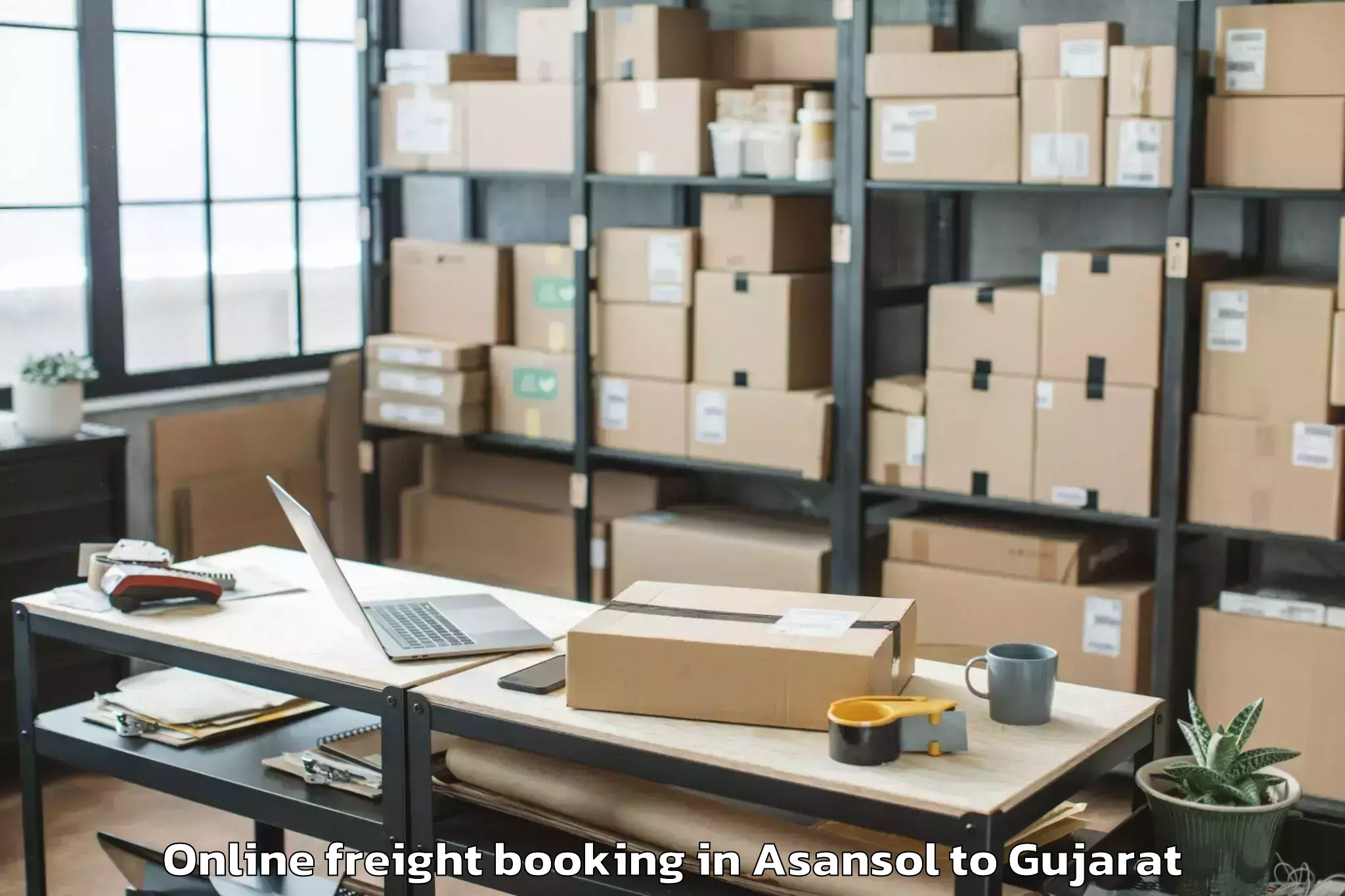 Book Asansol to Vaghodia Online Freight Booking Online